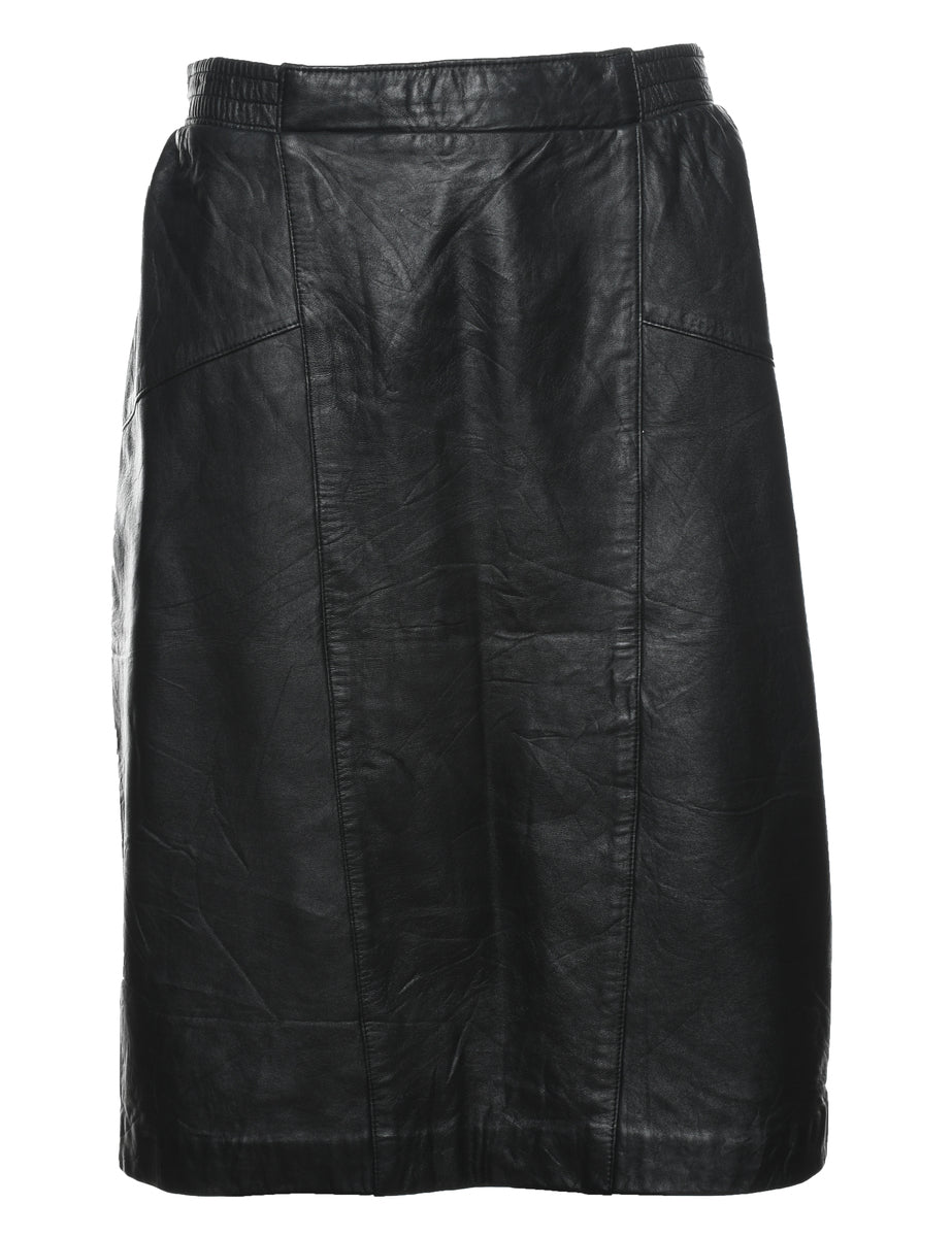 Born to ride leather skirt - Black main image 1