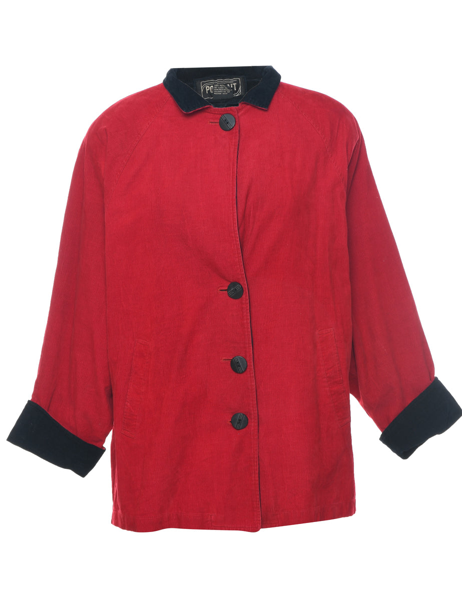 Red Runaway Cord Jacket