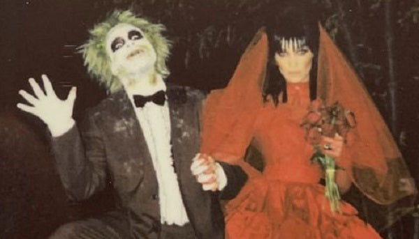 The Weeknd & Bella Hadid dressed up as characters from Beetlejuice