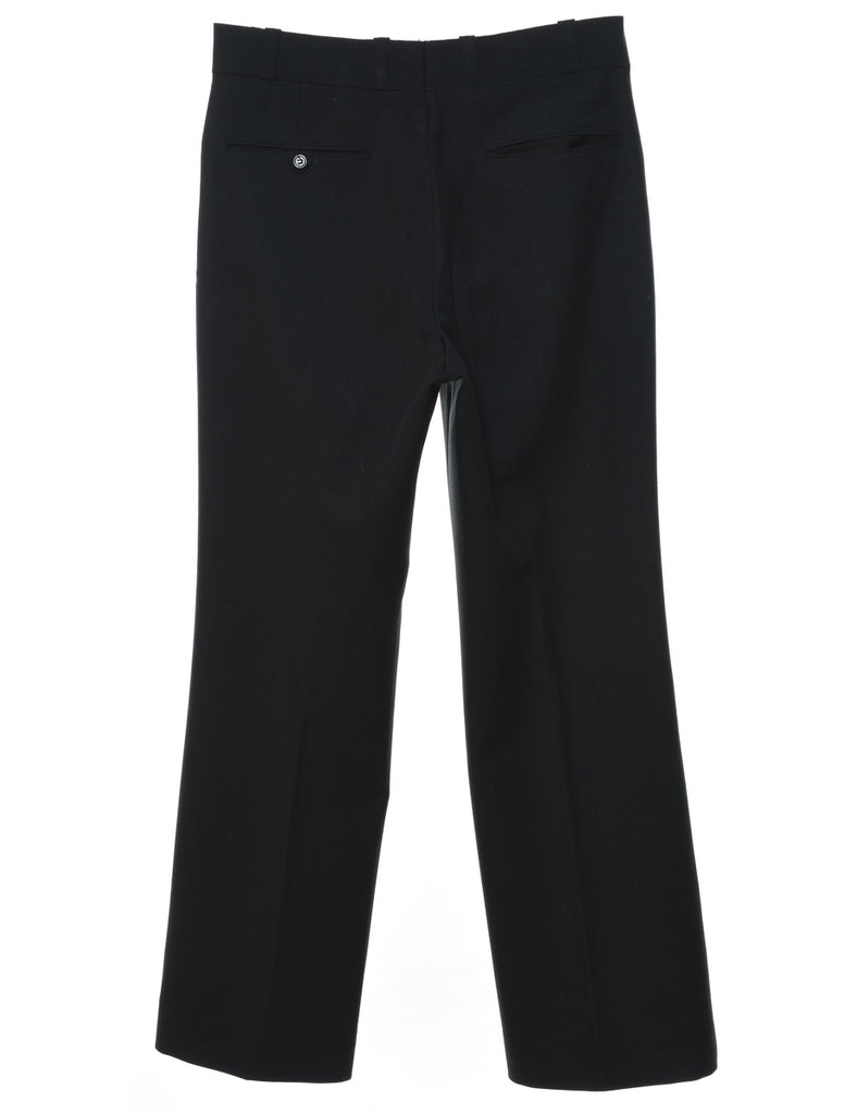 1970s Black Classic Suit Trousers - W32 L31