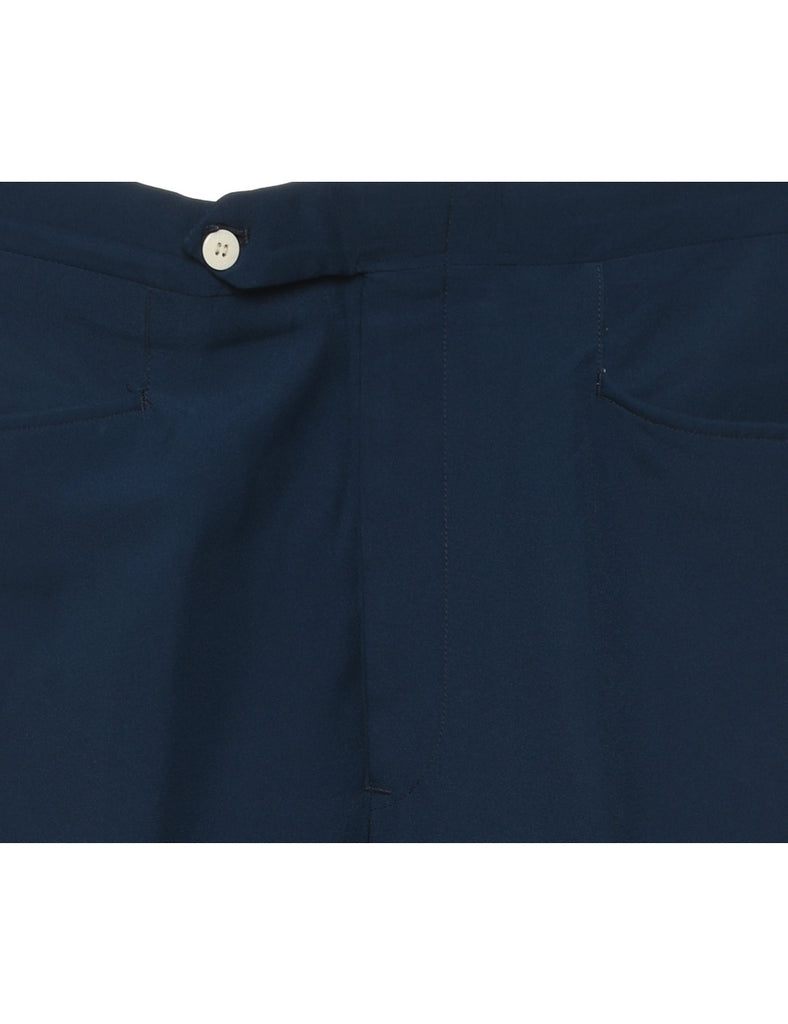 1970s Navy Classic Suit Trousers - W34 L28