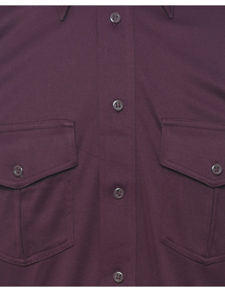 1970s Van Heusen Plum Shirt - S