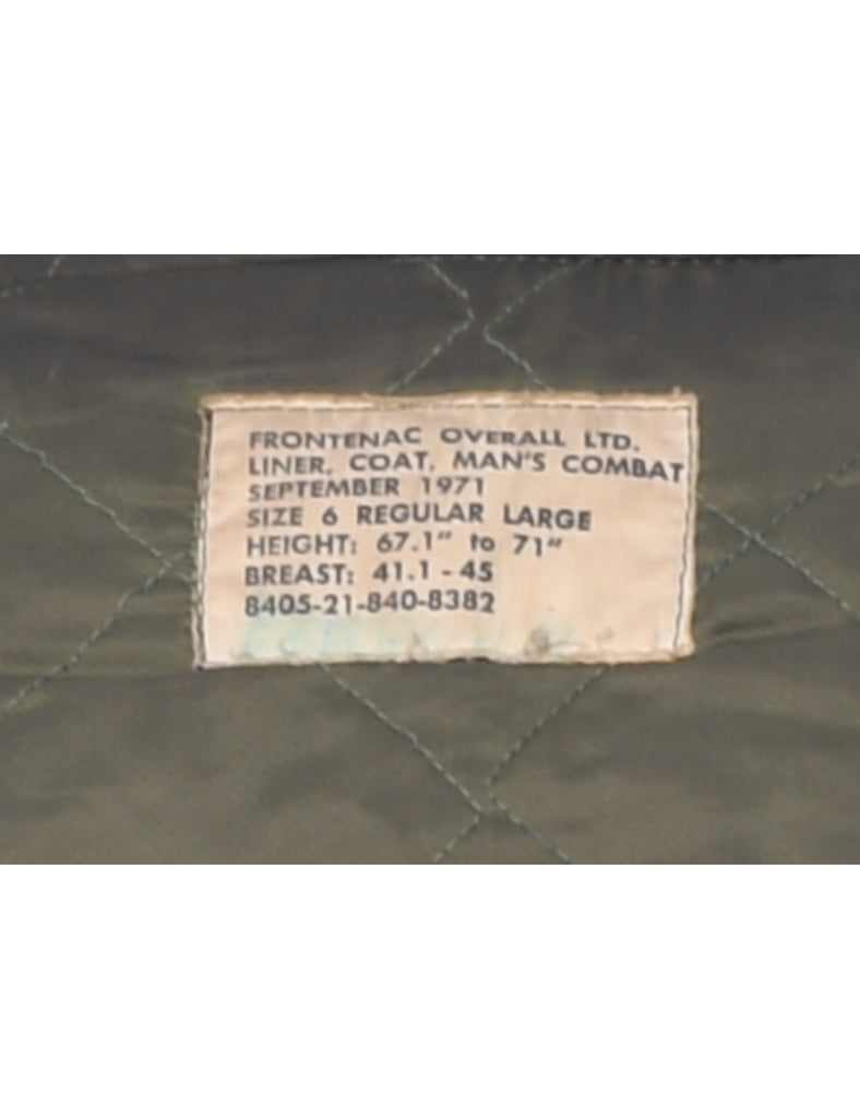 1971 Deadstock Canadian Army Jungle Jacket  - L