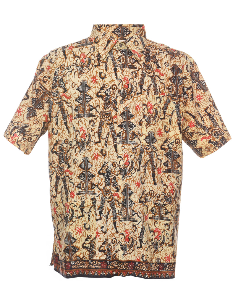 1990s Abstract Print Shirt - L