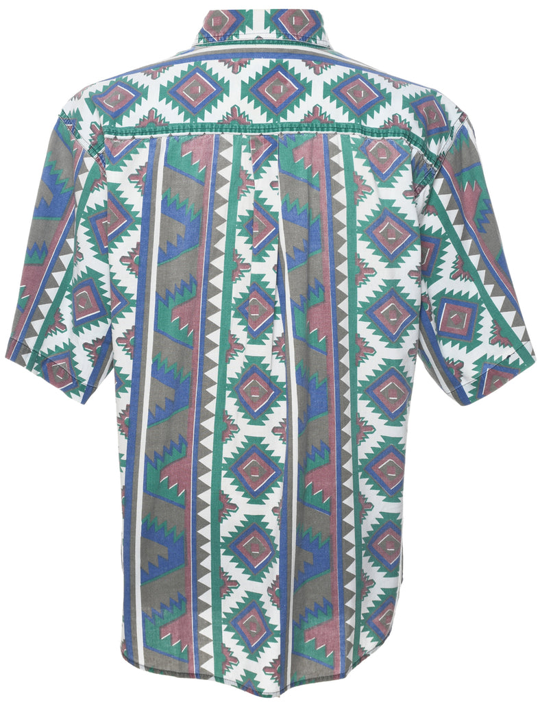 1990s Aztec Pattern Shirt - L