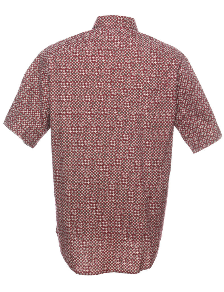 1990s Geometric Pattern Shirt - M