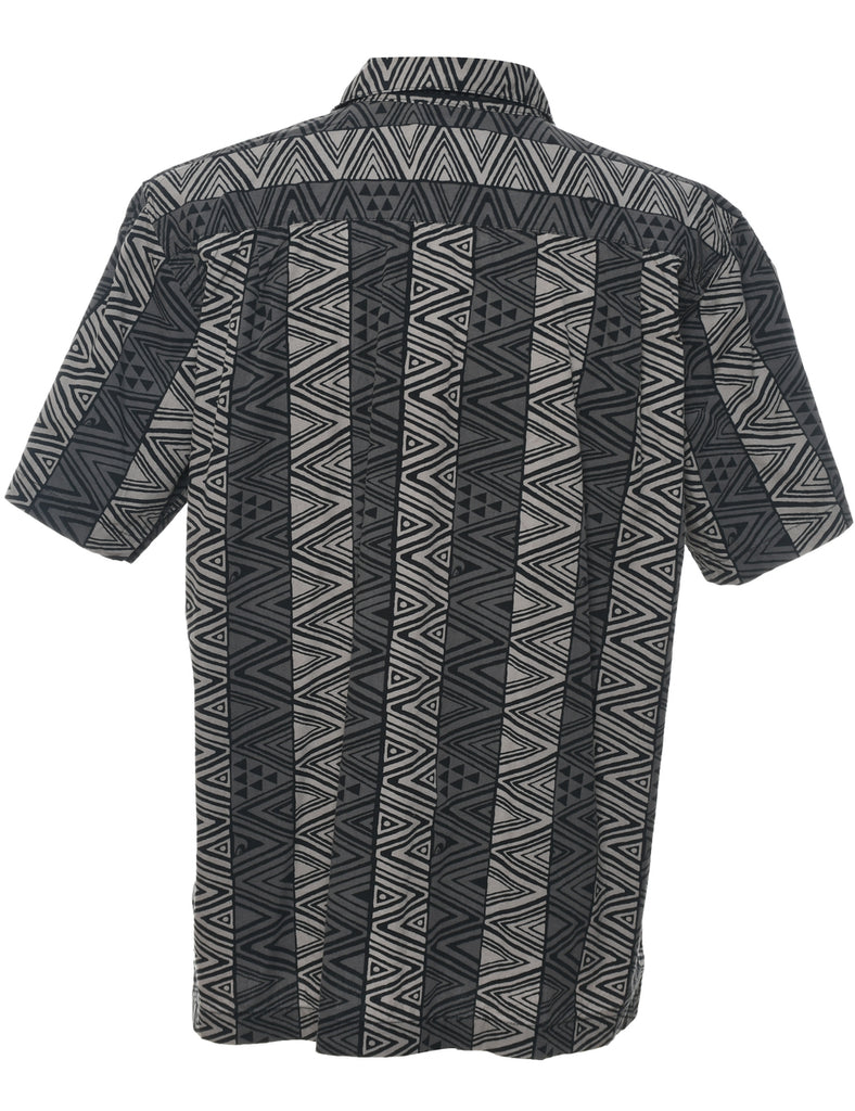 1990s Geometric Pattern Shirt - L