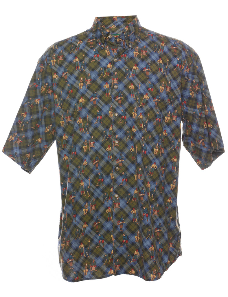 1990s Novelty Print  Shirt - L