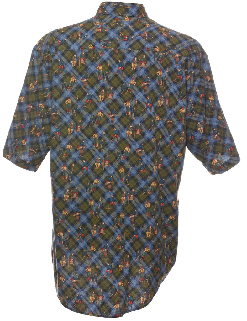 1990s Novelty Print  Shirt - L