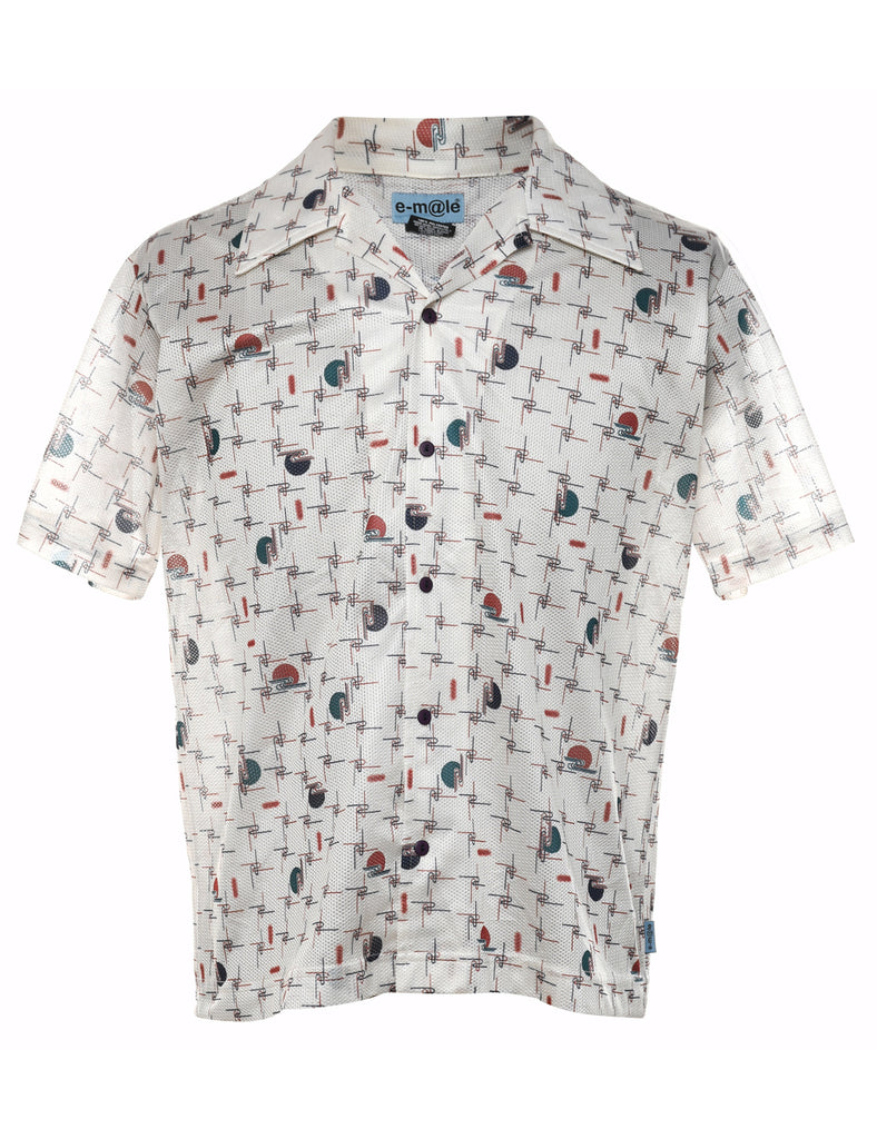 1990s Novelty Print Short Sleeved Shirt - L