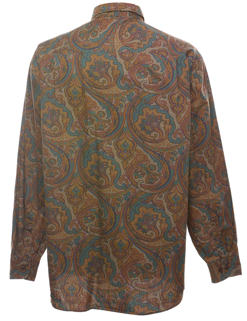 1990s Paisley Print Shirt - L