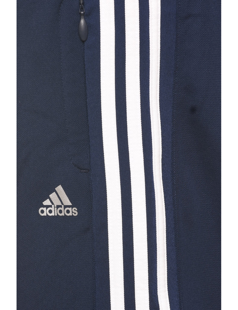 Adidas Navy & White Contrast Track Pants - W35 L33