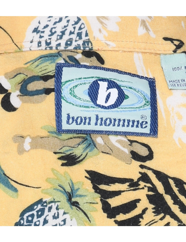 Aloha Hawaii Hula Girl Print Hawaiian Shirt - L