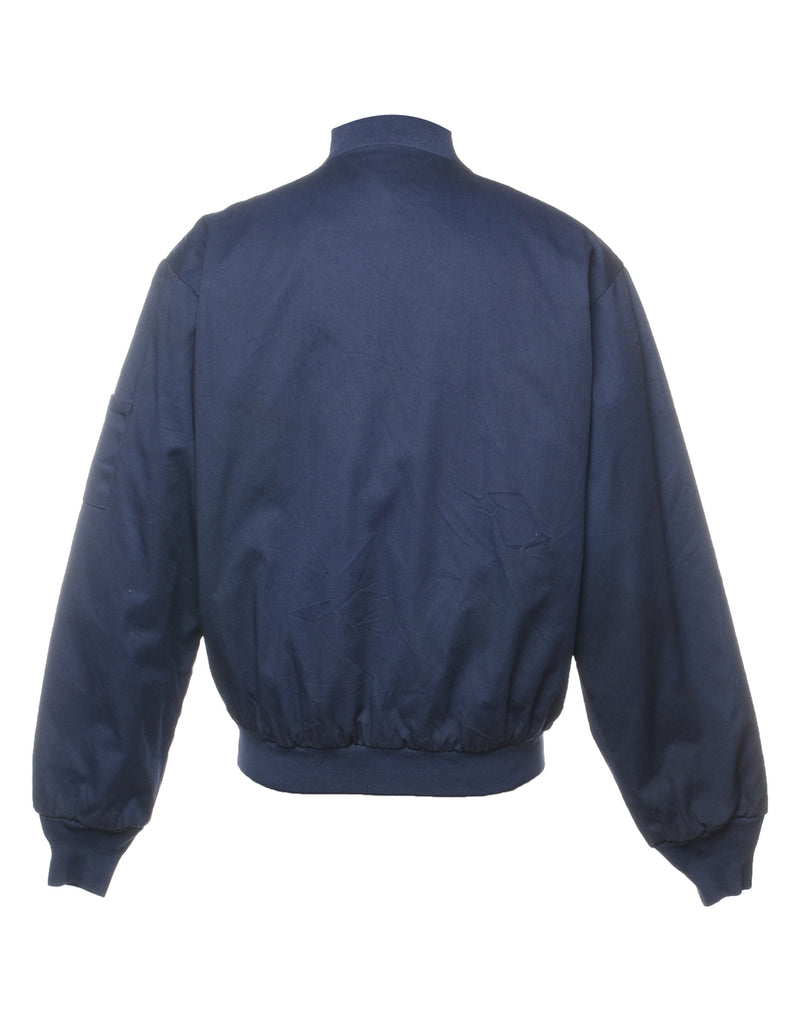 Aramark Navy Zip-Front Bomber Jacket - L