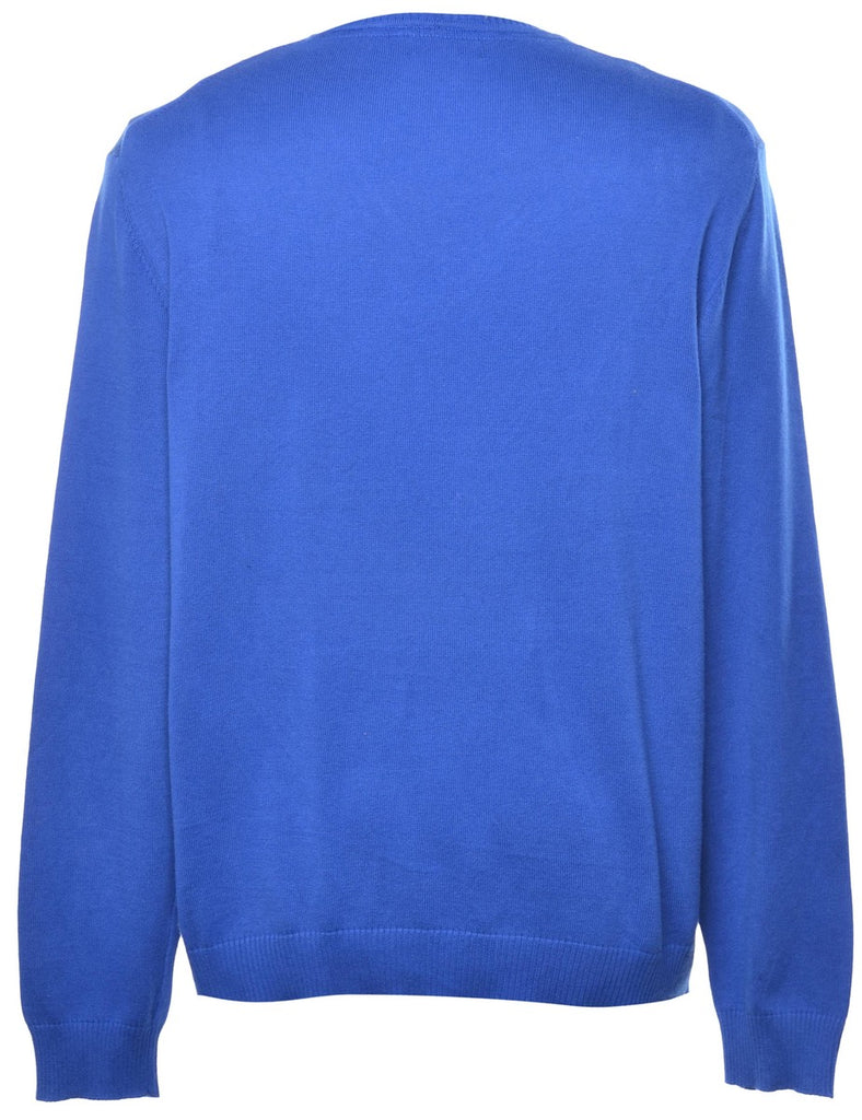 Argyle Blue Jumper - L