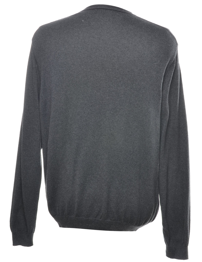 Argyle Dark Grey Jumper - M