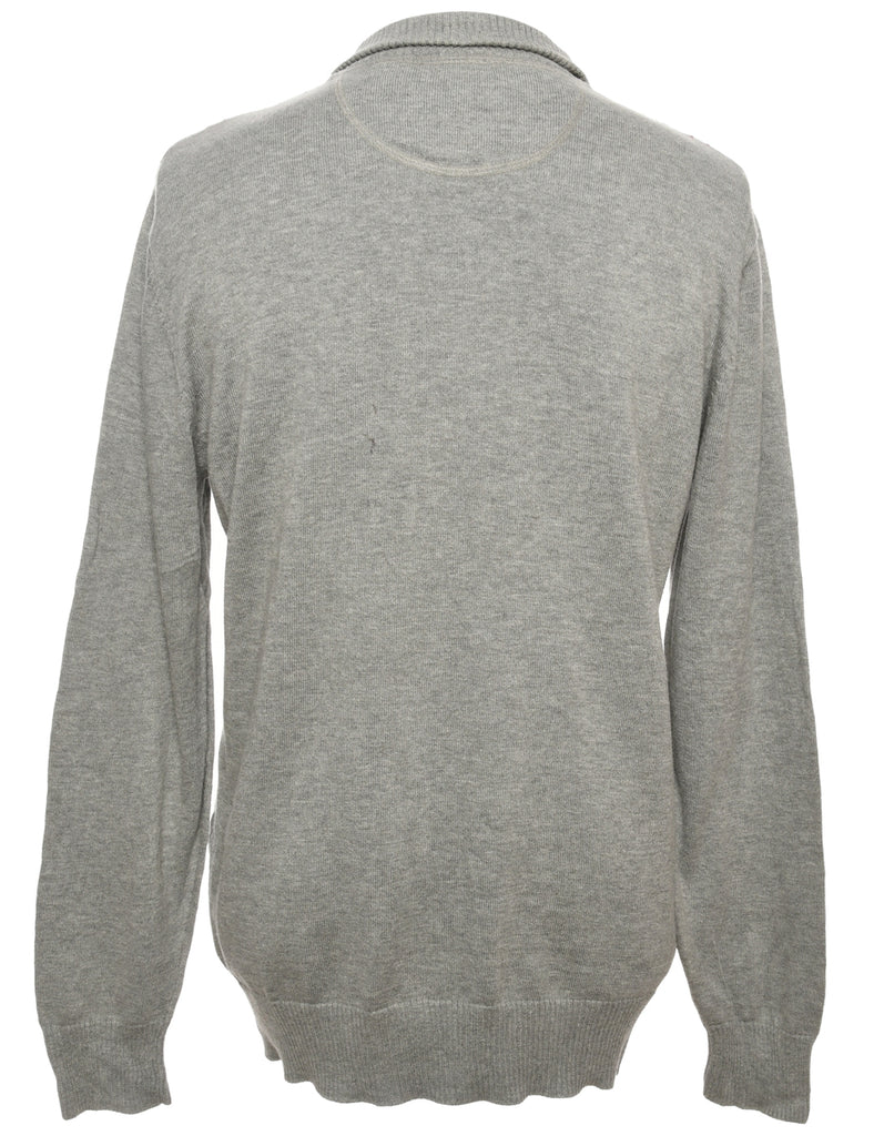 Argyle Grey Jumper - M