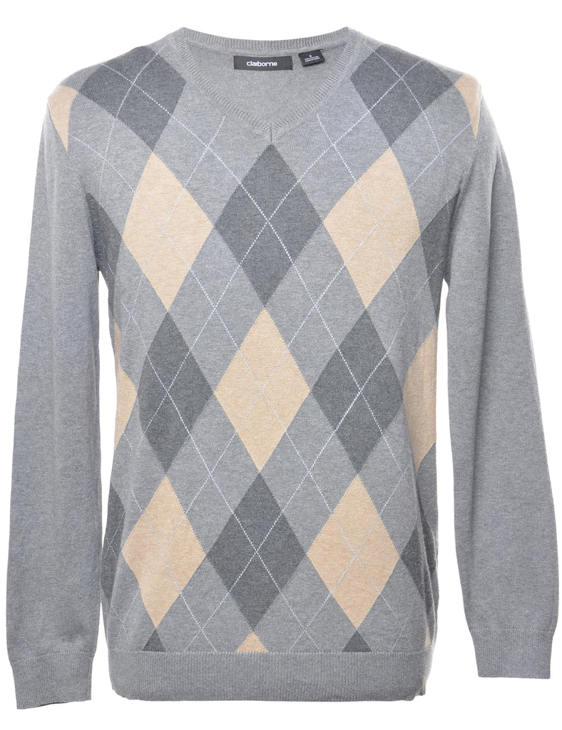 Argyle Knit Jumper - S