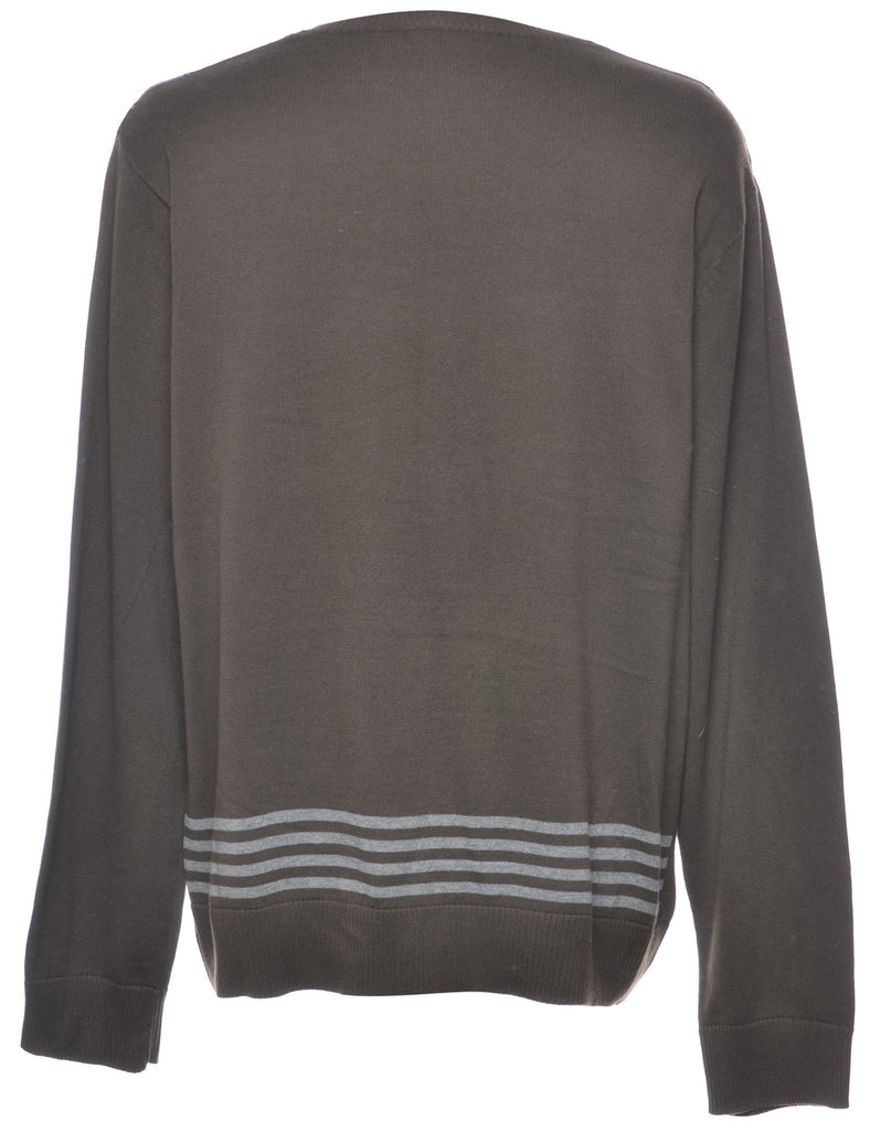 Argyle Knit Jumper - L