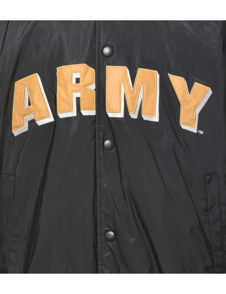 Army Embroidered Bomber Jacket - L