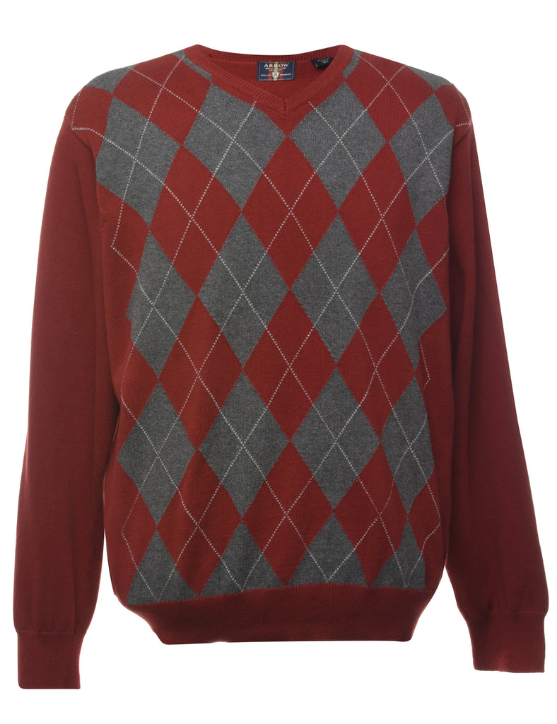 Arrow Argyle Jumper - L