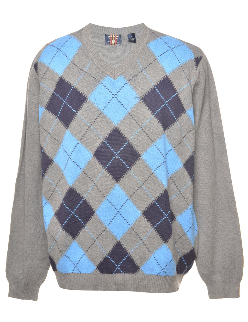 Arrow Argyle Jumper - L