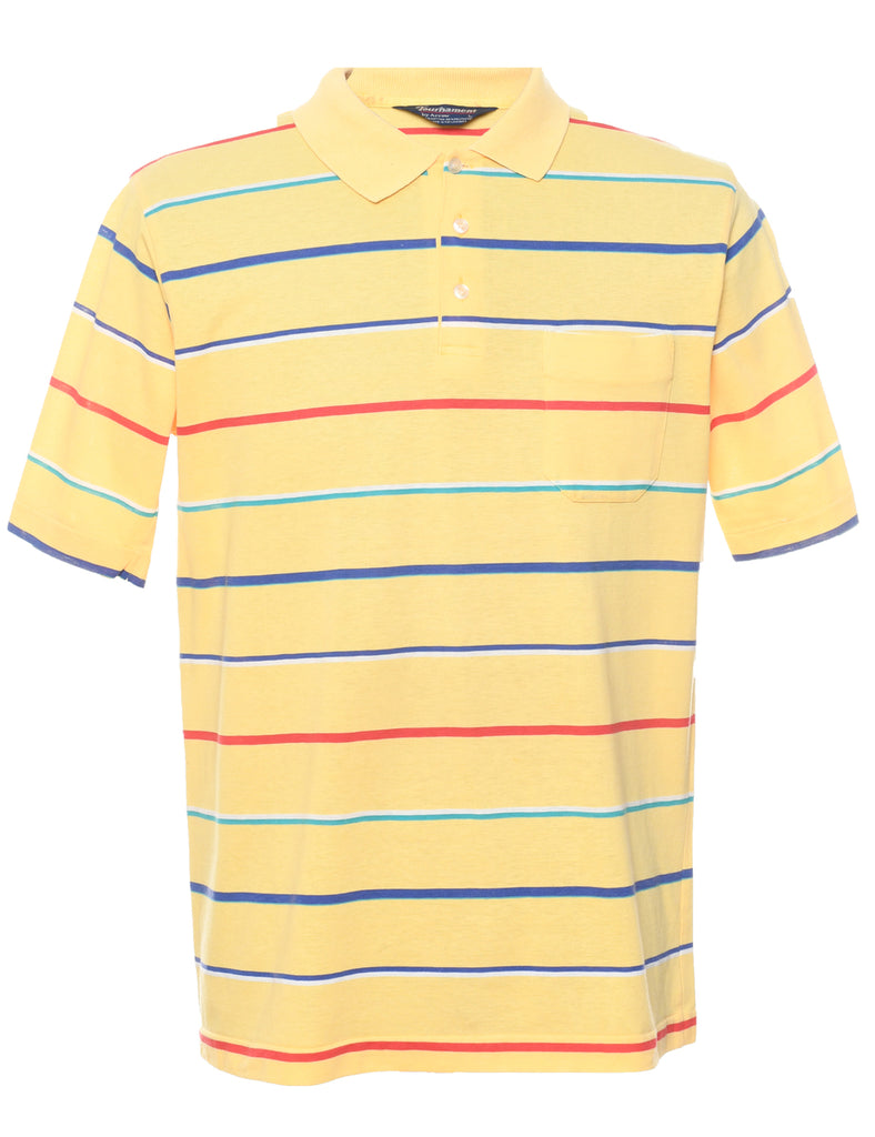 Arrow Striped Polo Shirt - L