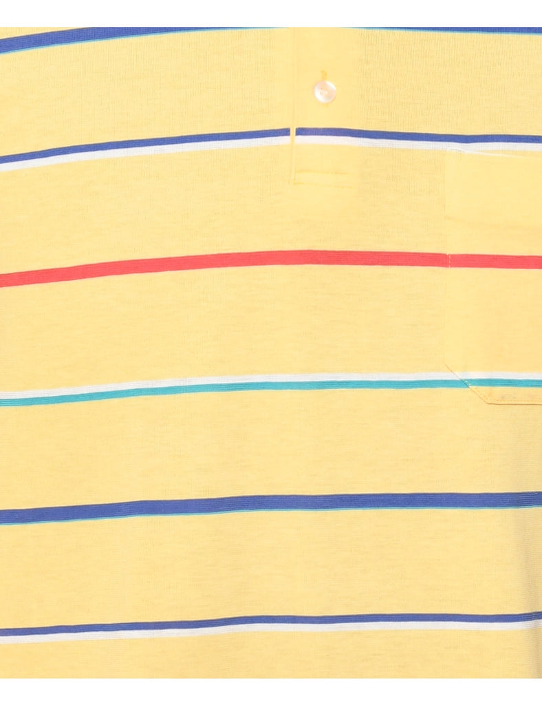 Arrow Striped Polo Shirt - L