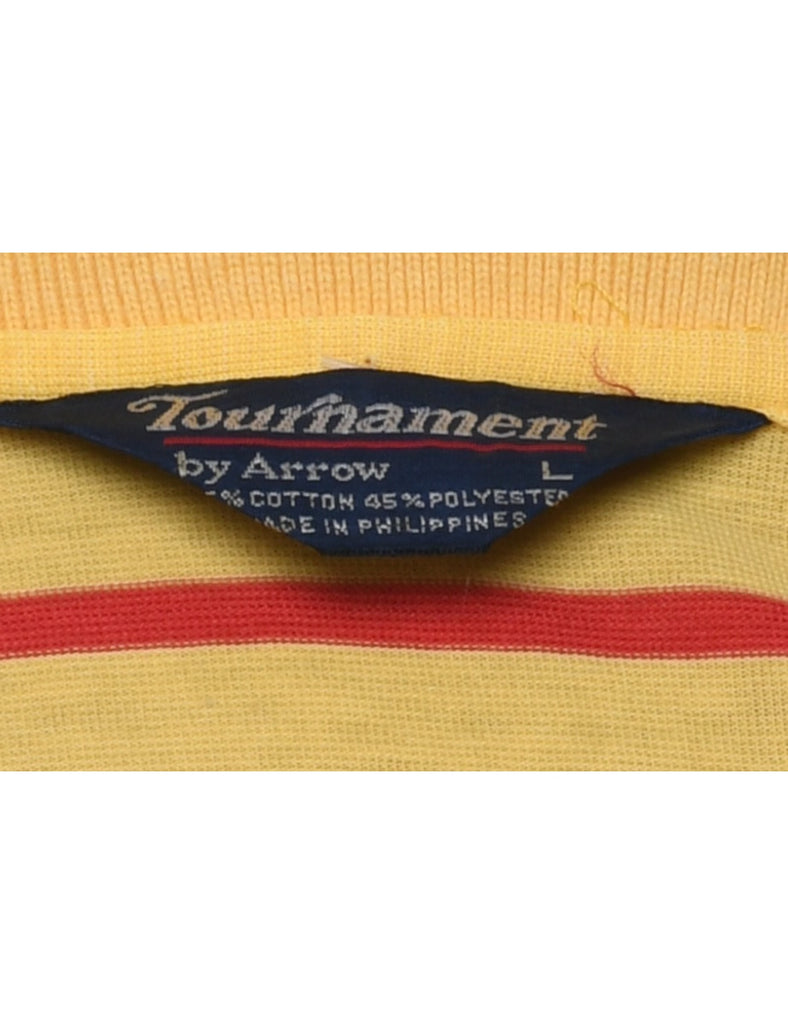 Arrow Striped Polo Shirt - L