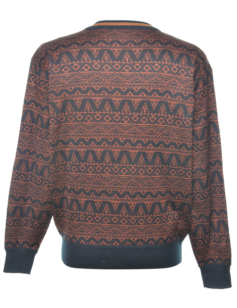 Aztec Knit Jumper - L