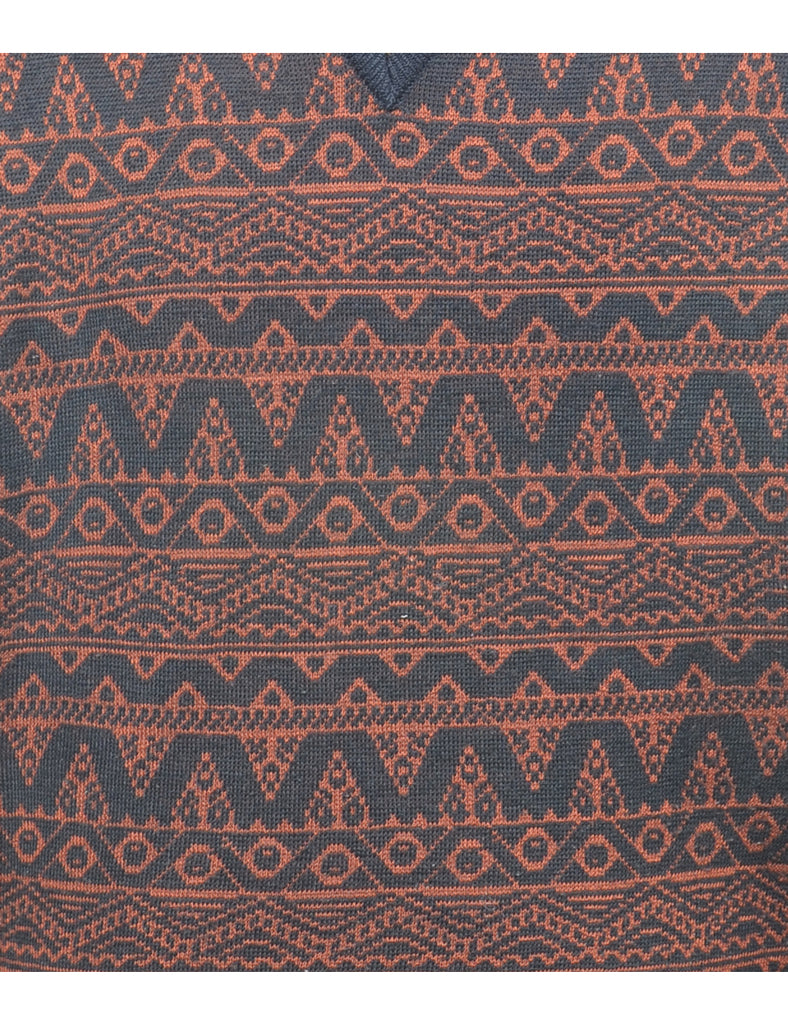 Aztec Knit Jumper - L