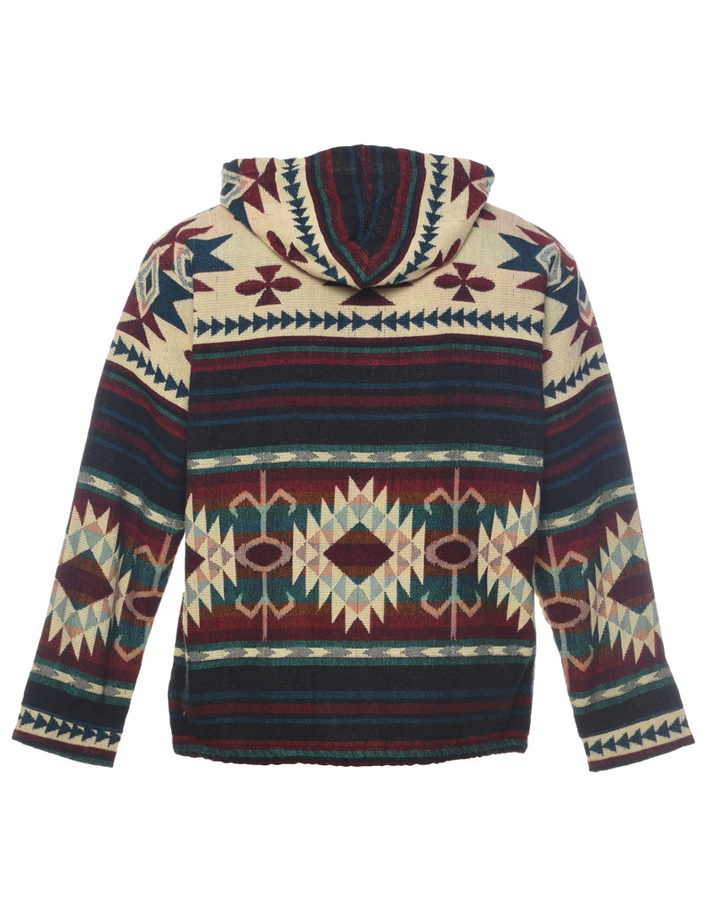 Aztec Print Baja Hoodie - L