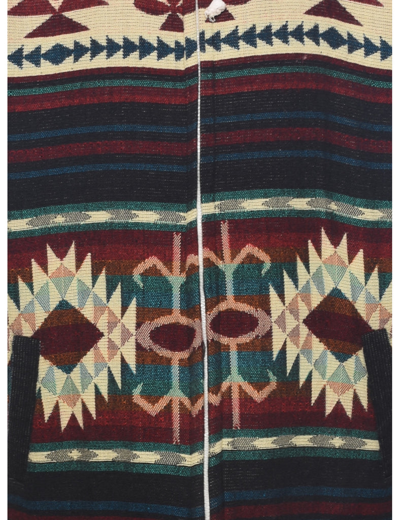 Aztec Print Baja Hoodie - L