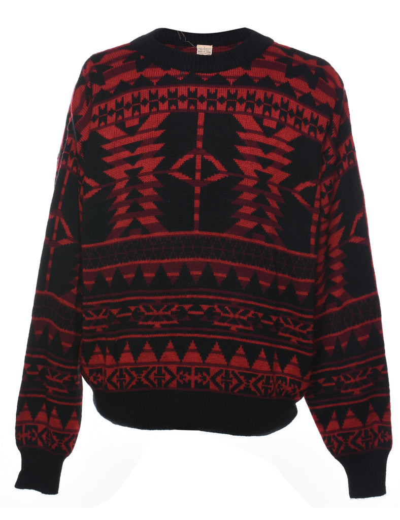 Aztec Print Jumper - L