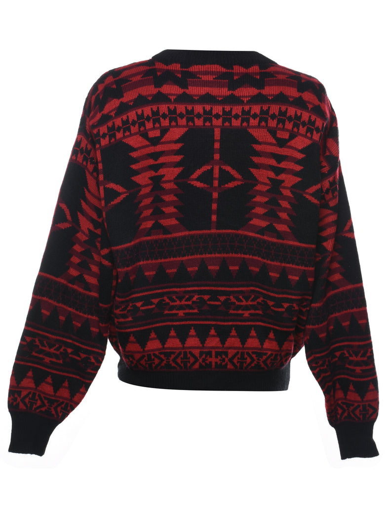 Aztec Print Jumper - L