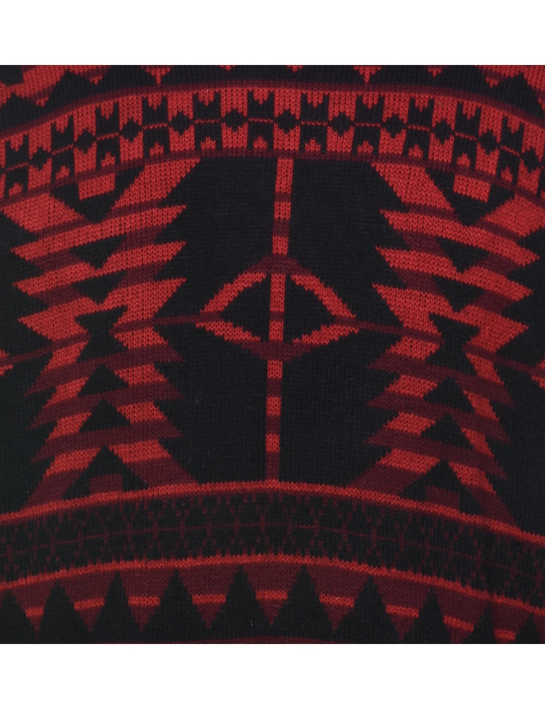 Aztec Print Jumper - L