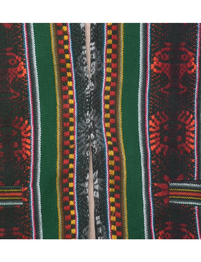 Aztec Print Waistcoat - L