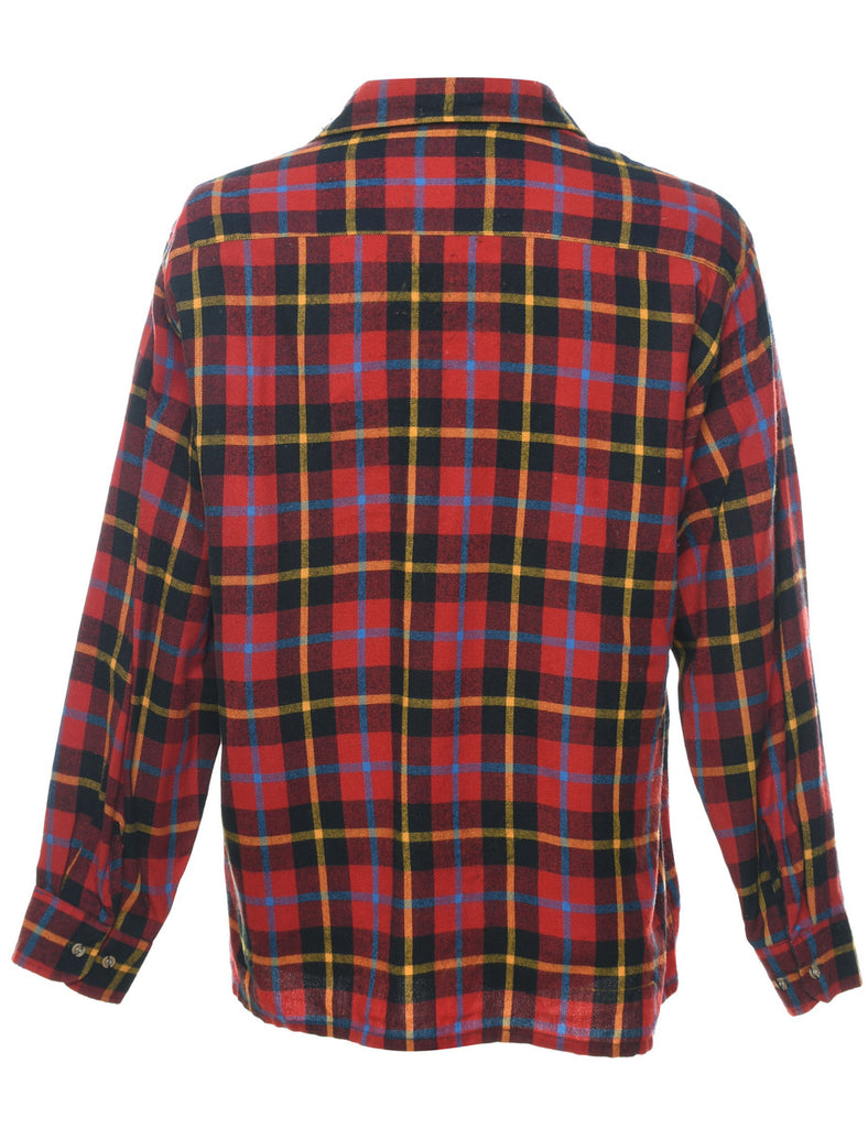 Back Packer Checked Multi-Colour Flannel Shirt - L