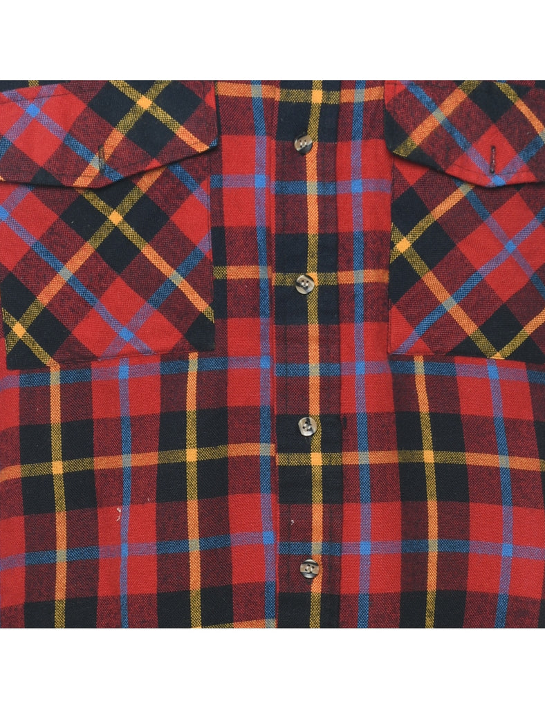 Back Packer Checked Multi-Colour Flannel Shirt - L