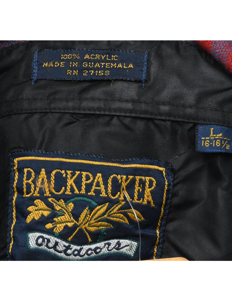 Back Packer Checked Multi-Colour Flannel Shirt - L