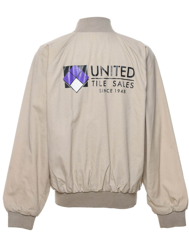 Beige Bomber Jacket - XL