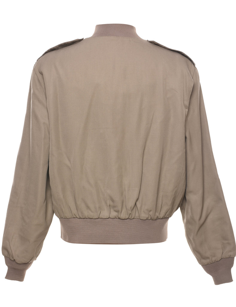 Beige Bomber Jacket - L