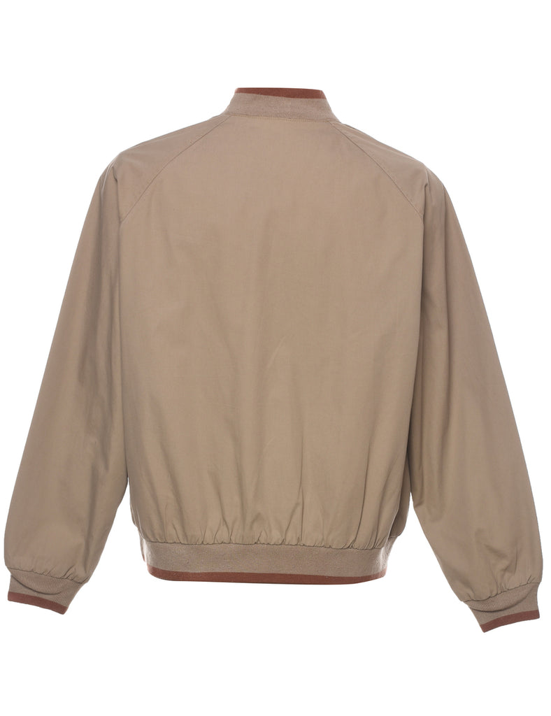 Beige Bomber Jacket - L
