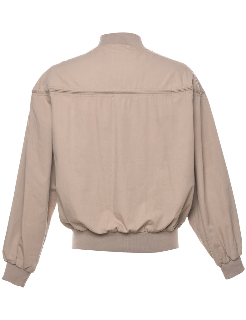 Beige Bomber Jacket - M