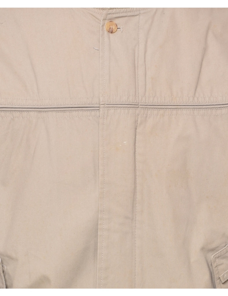 Beige Bomber Jacket - L