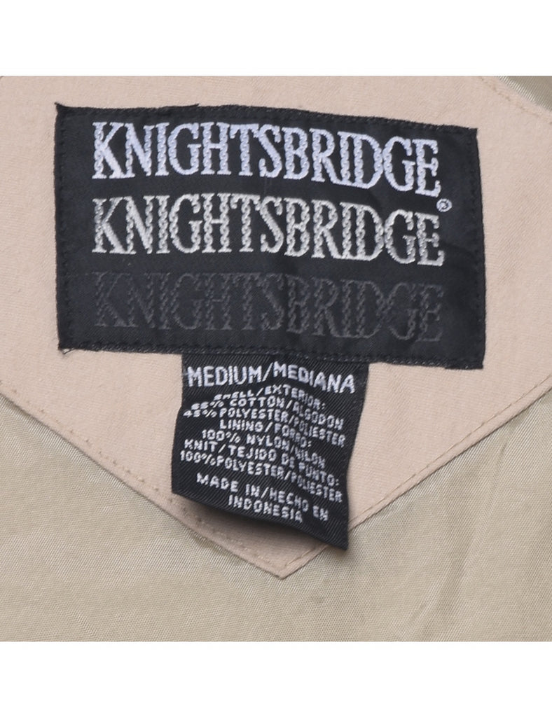 Beige Bomber Jacket - M