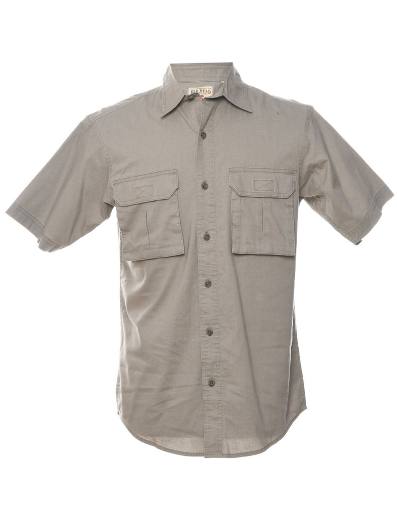 Beige Checked Shirt - S