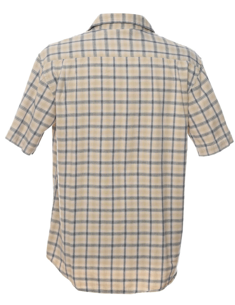 Beige Checked Shirt - M