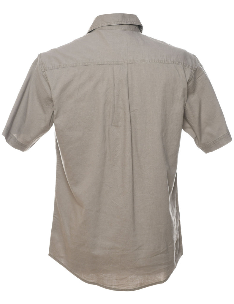 Beige Checked Shirt - S