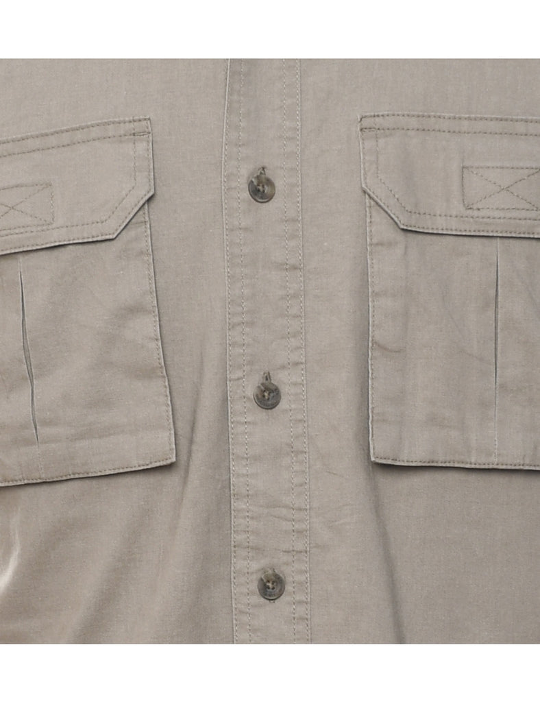 Beige Checked Shirt - S